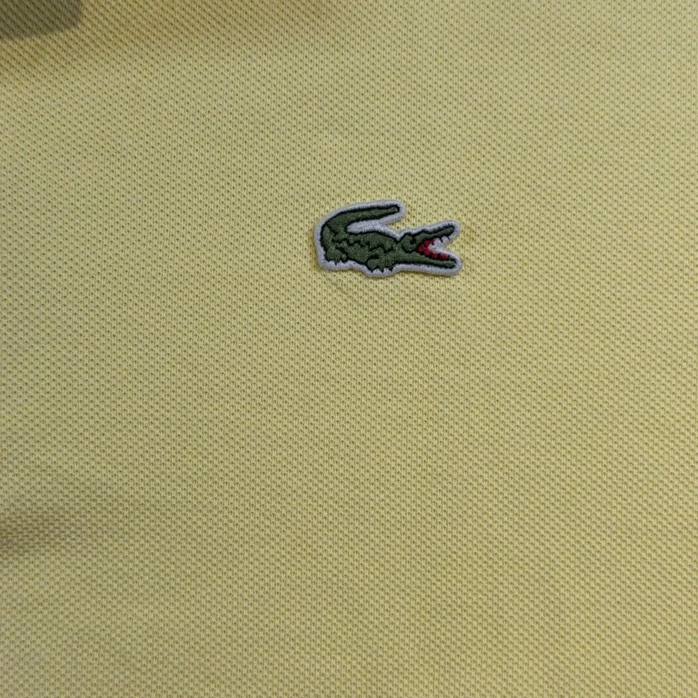 Lacoste Mens Yellow Short Sleeve Pique Cotton Polo Shirt Size 5 L RN87651